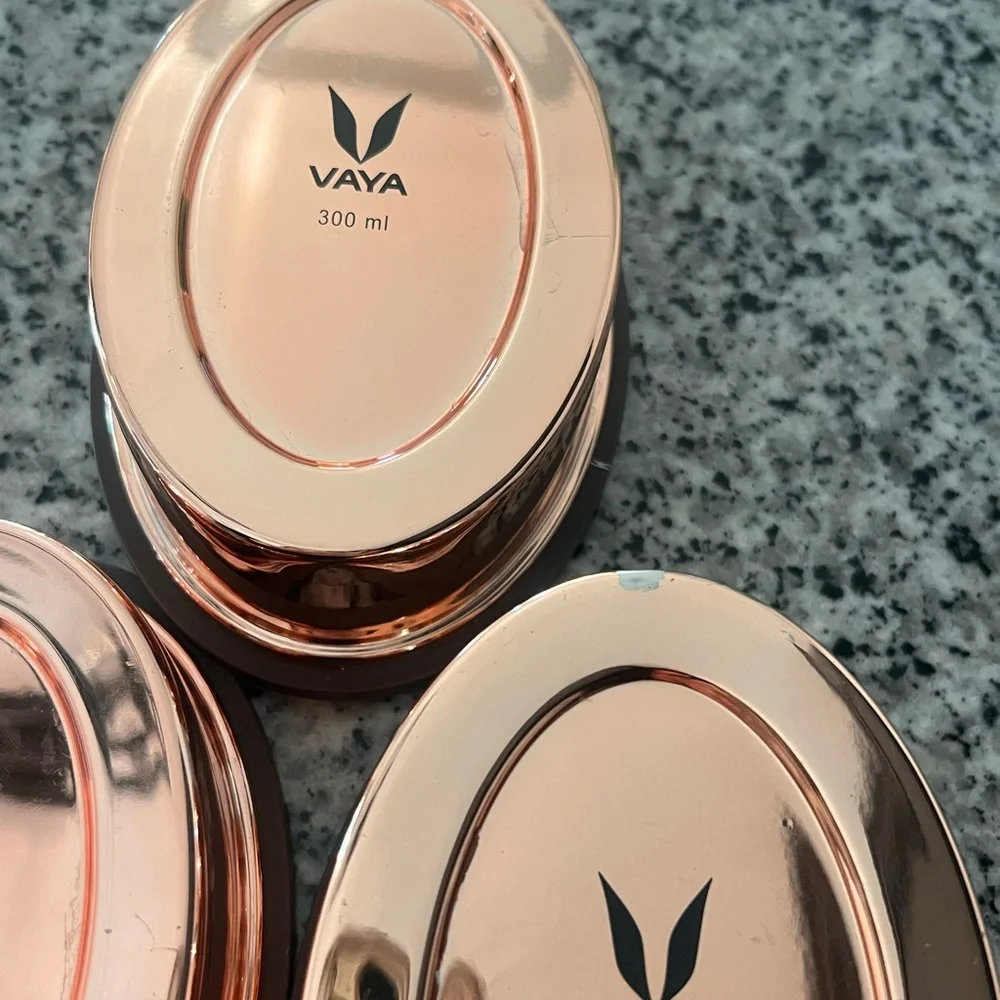 Vaya Insulated Copper-Finished Stainless Steel Lunch Box, 1000‎ ml, 3 Containers
